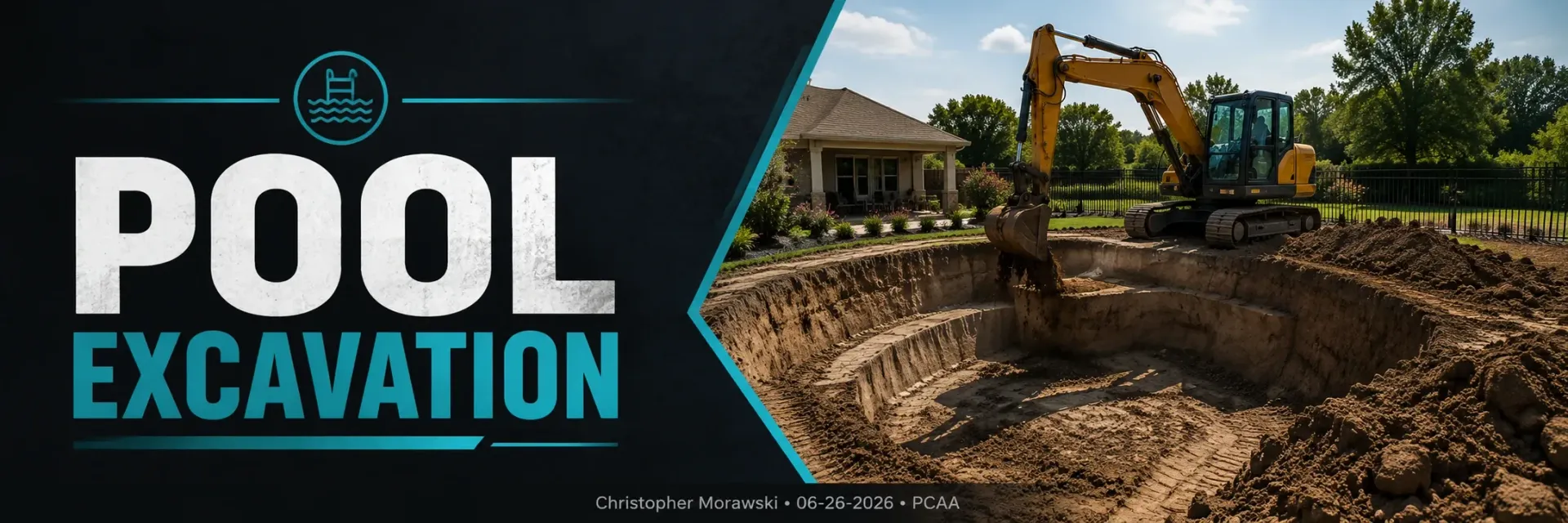 Pool excavation in Wind Lake, WI