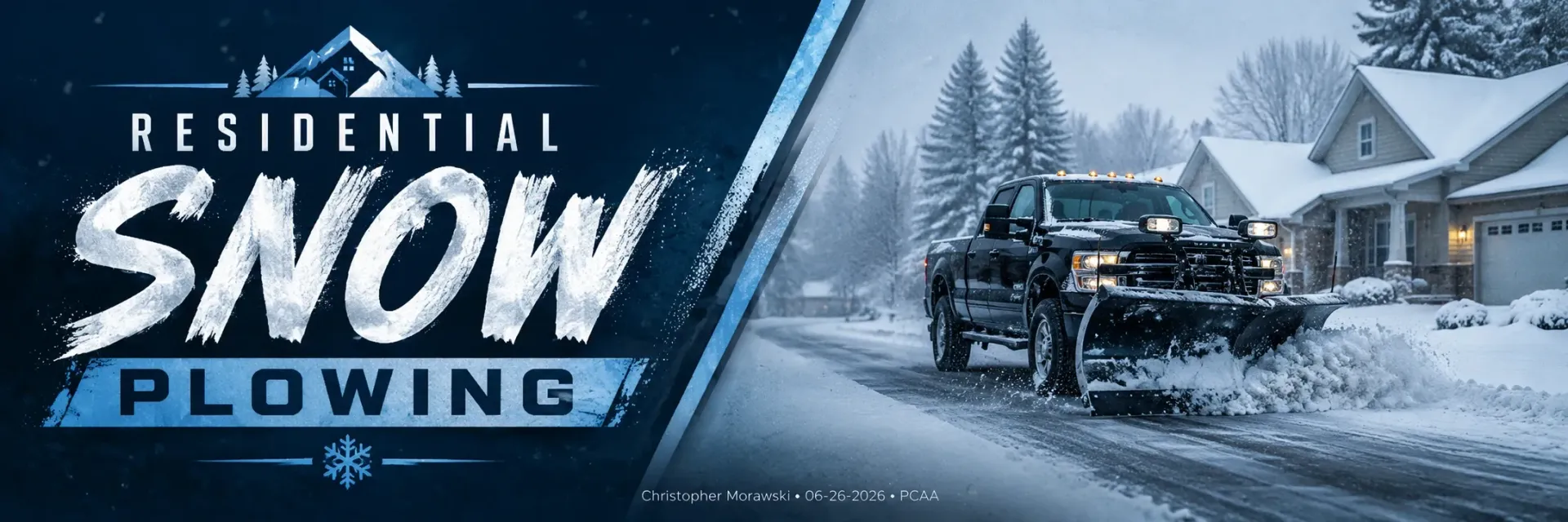 Residential snow plowing in Hales Corners, WI