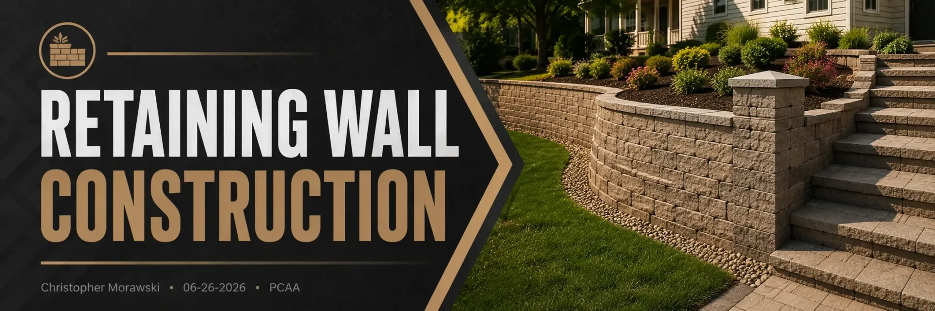 Retaining wall construction in Muskego, WI