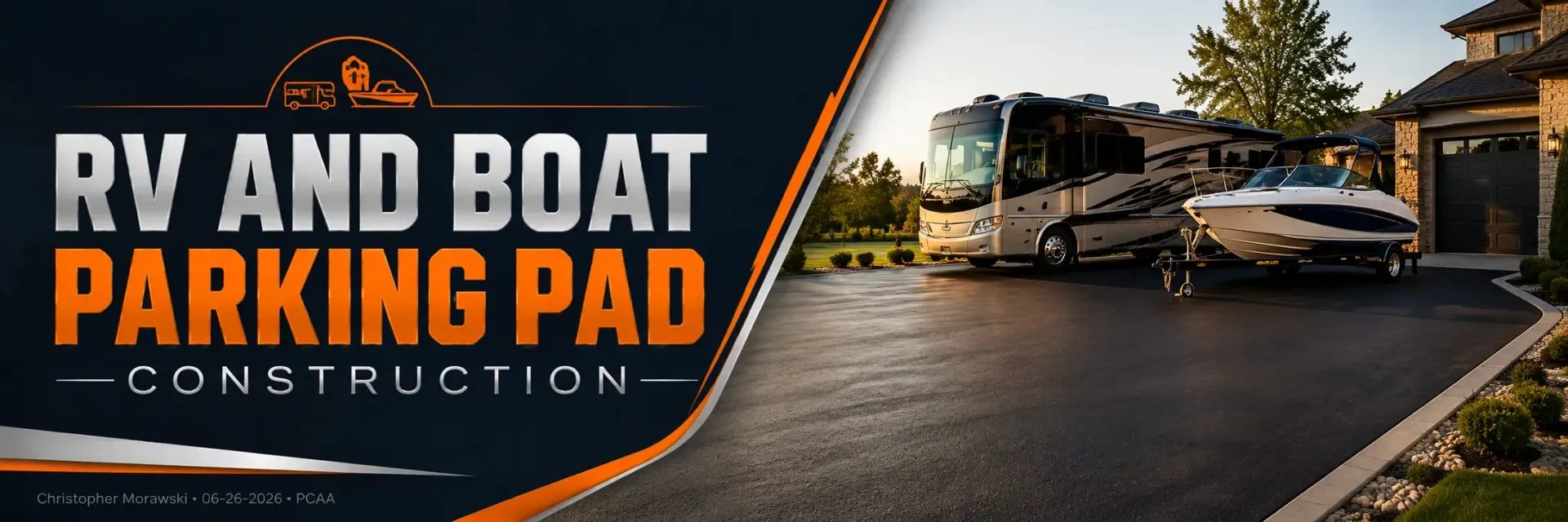 RV and boat parking pad construction in Big Bend, WI