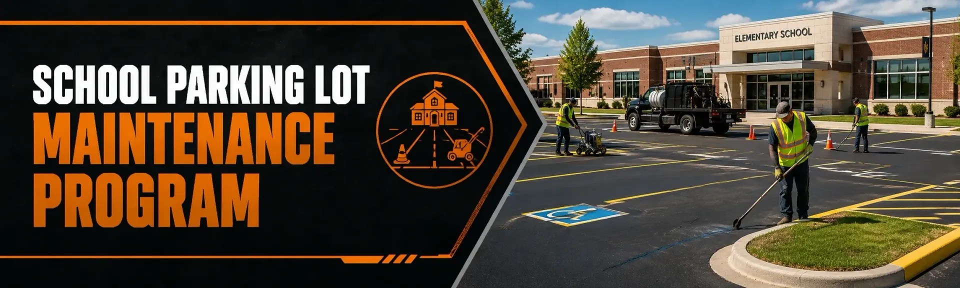 School parking lot maintenance program