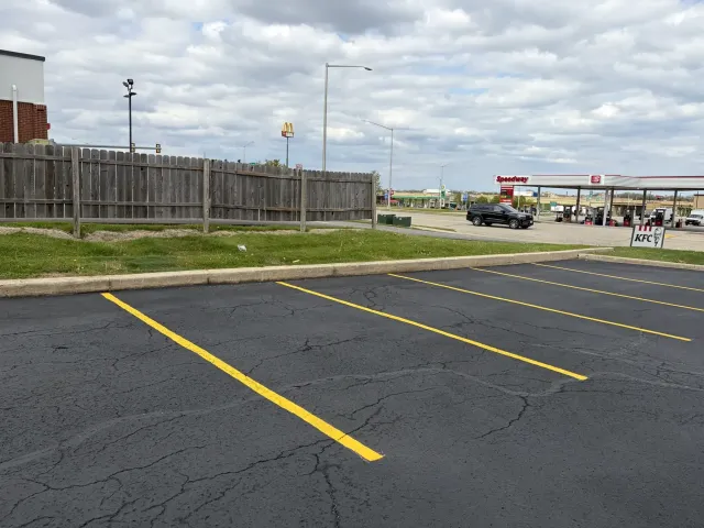 Blacktop parking lot restoration
