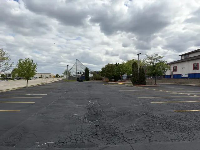 Finished sealcoat and line striping project