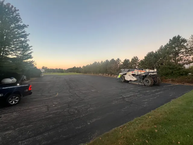 Completed asphalt parking lot by Purpose Contracting Asphalt in Southeastern Wisconsin, project photo 12 of 12