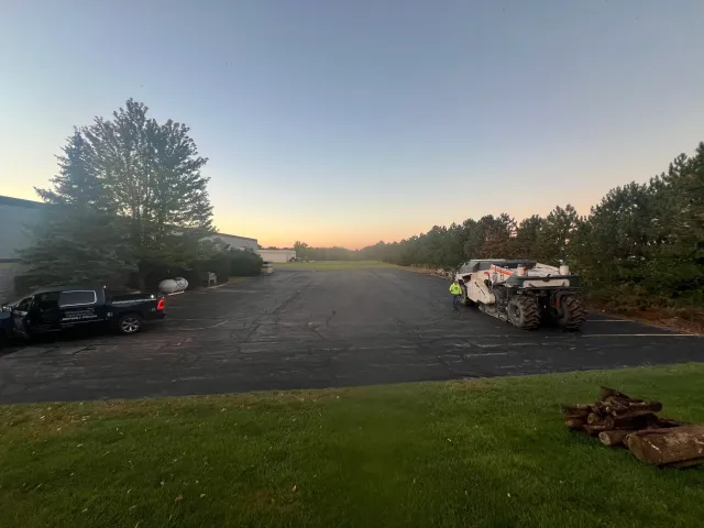 Completed asphalt parking lot by Purpose Contracting Asphalt in Southeastern Wisconsin, project photo 11 of 12