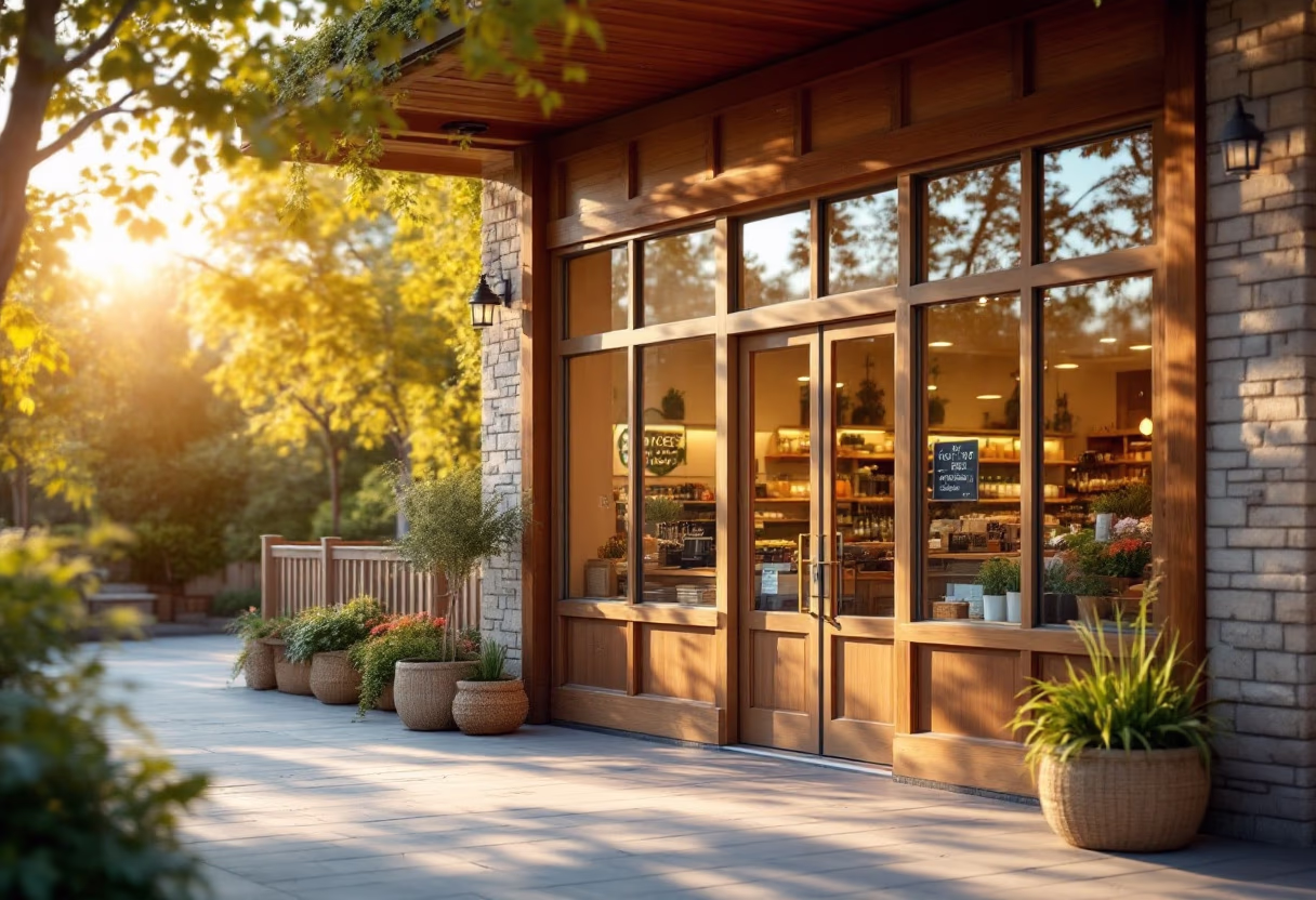 [background image] image of storefront (for a grocery store)