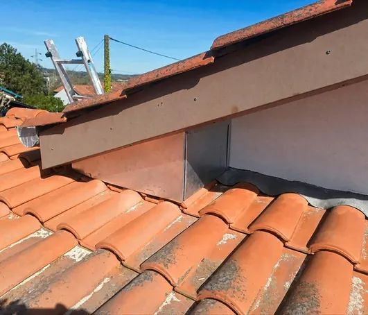 Détail de rive de toiture en zinc