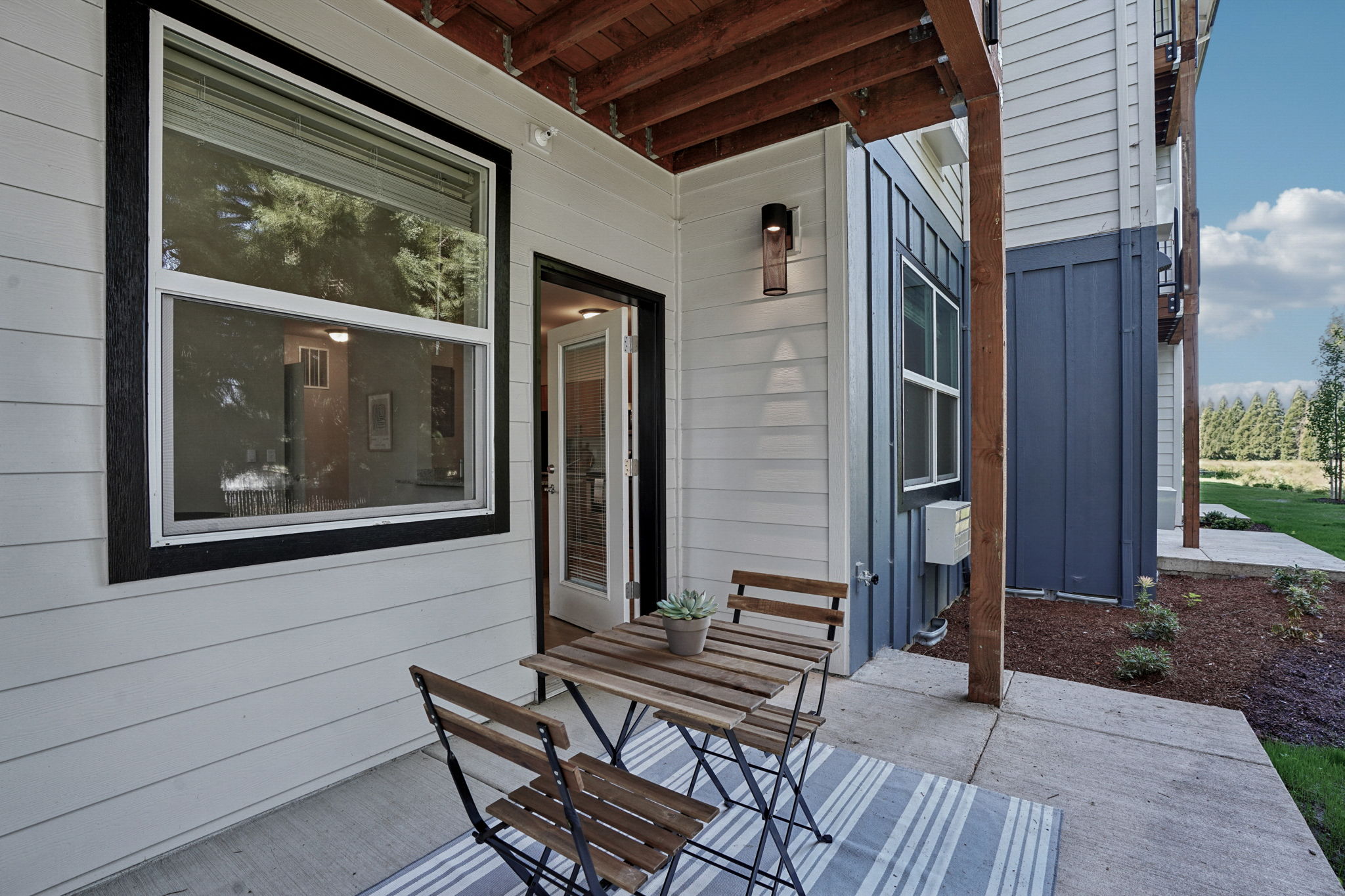 Covered Patio with Bistro Set