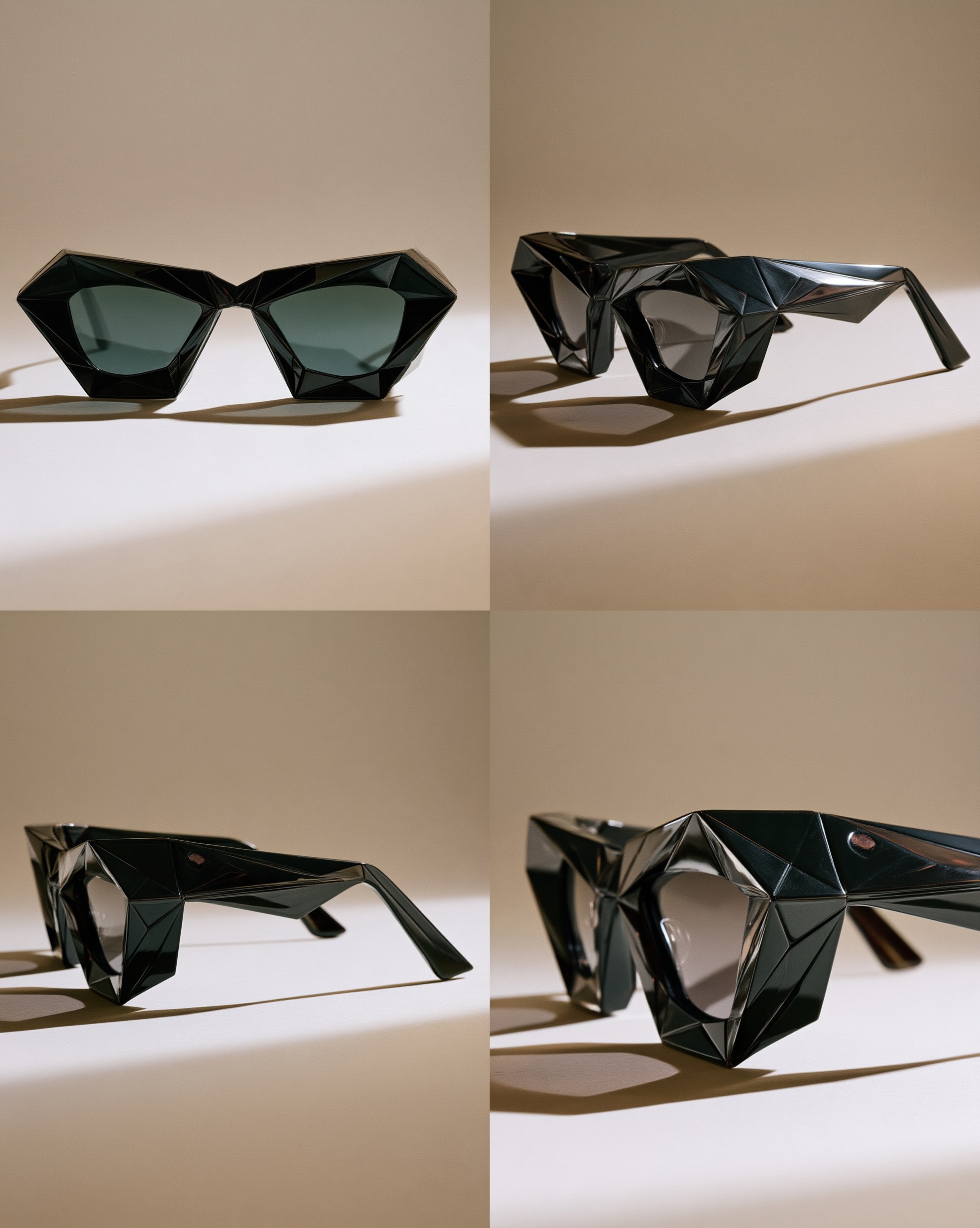 LINE FOLD — product views of the frame from front, side and above