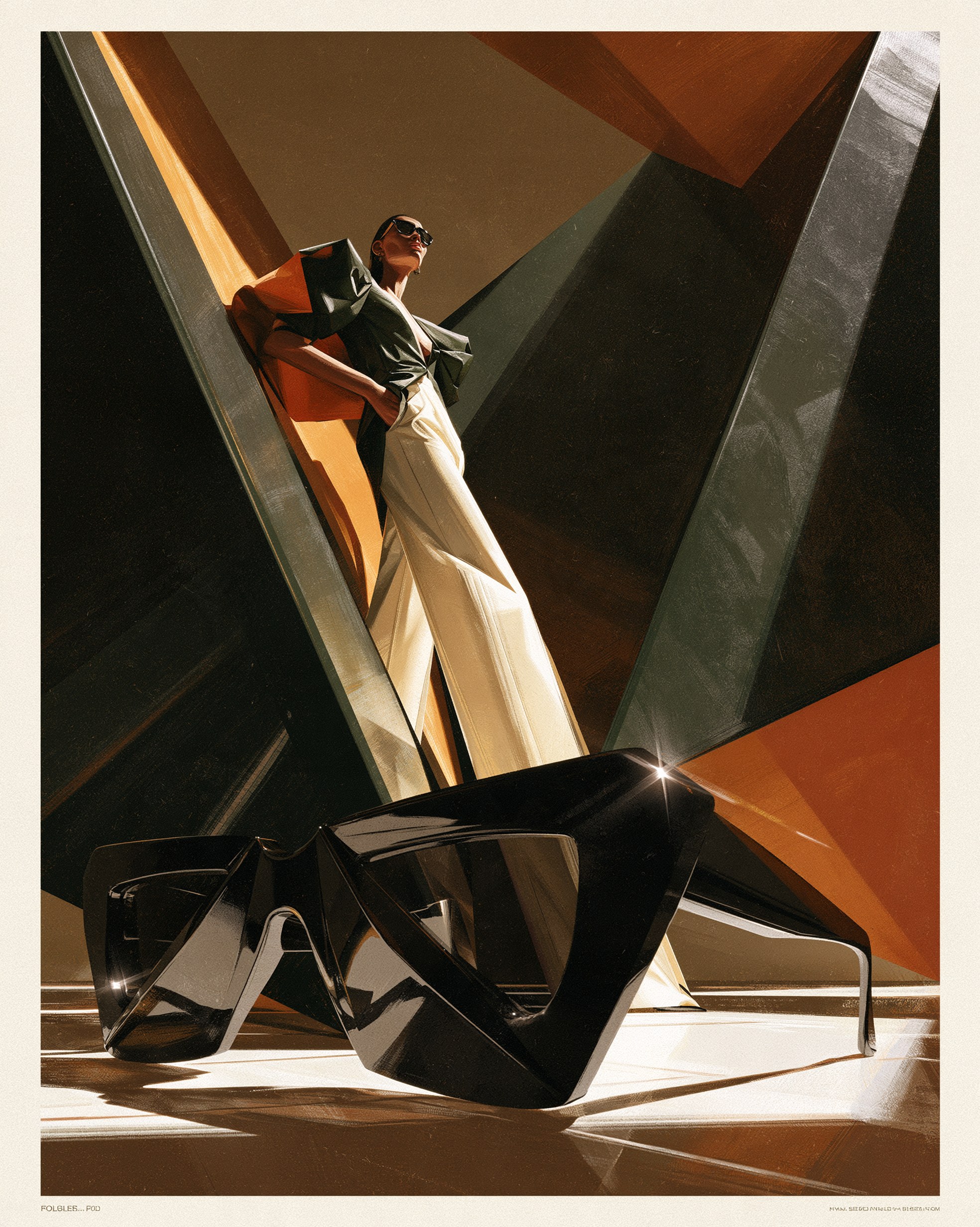 LINE FOLD — campaign poster at object scale