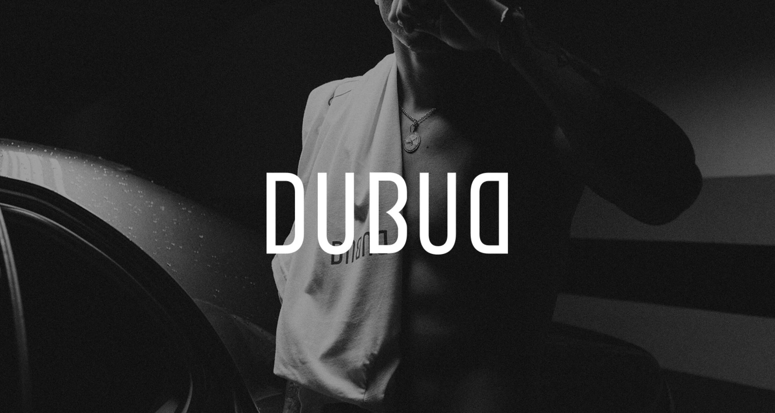 Dubud — wordmark in black and white