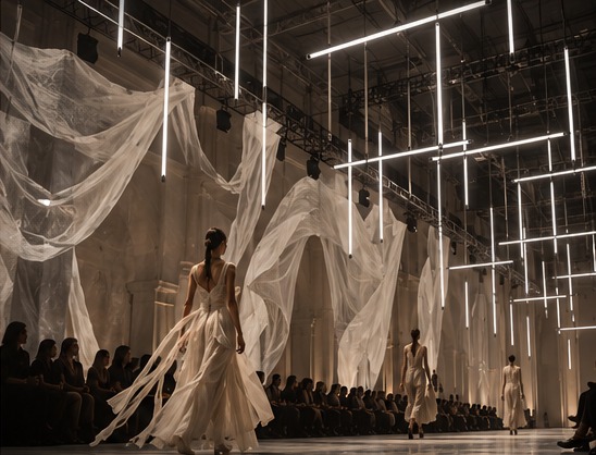 03. Projection — light and projected fabric on the architecture