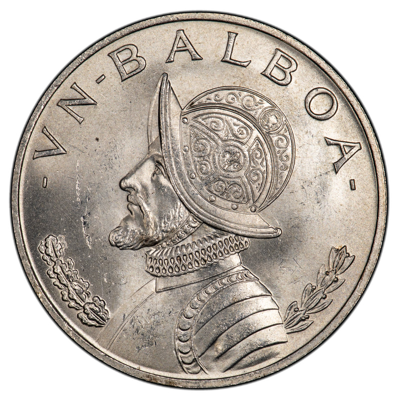 1966 Panama 1 Balboa KM# 27
