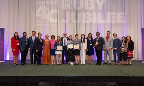 2025 College Scholarship recipients on the CelebrASIAN stage