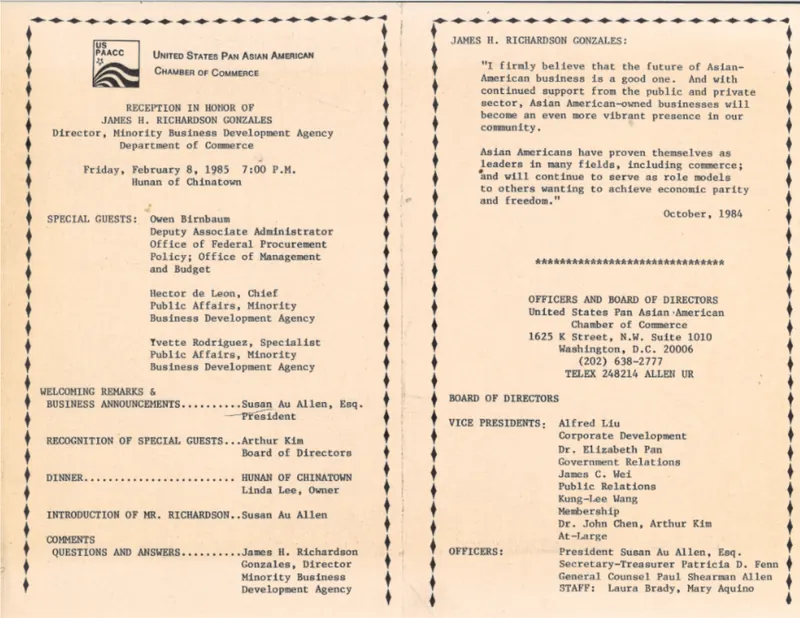1985 — Reception for MBDA Director James H. Richardson Gonzales