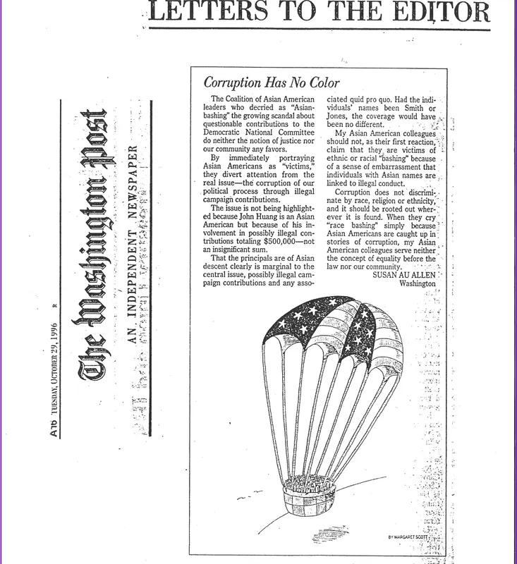 1996 — Letter to The Washington Post