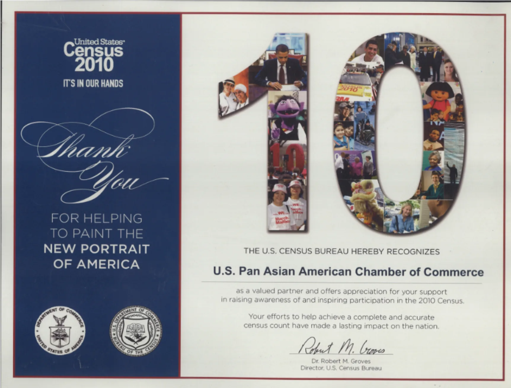 2010 — U.S. Census recognition