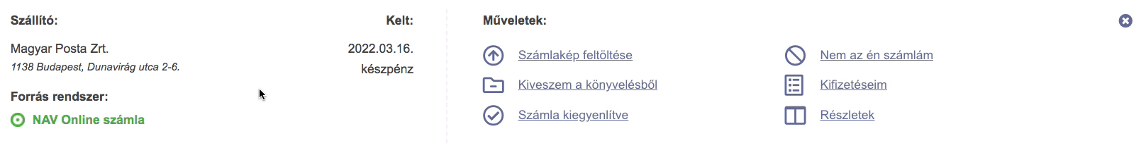 Számlakép feltöltés NAV-os számlához a Számlázz.hu-ban