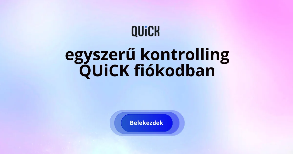 Egyszerűsítd a kontrollingot QUiCK fiókodban: A szalvéta terv
