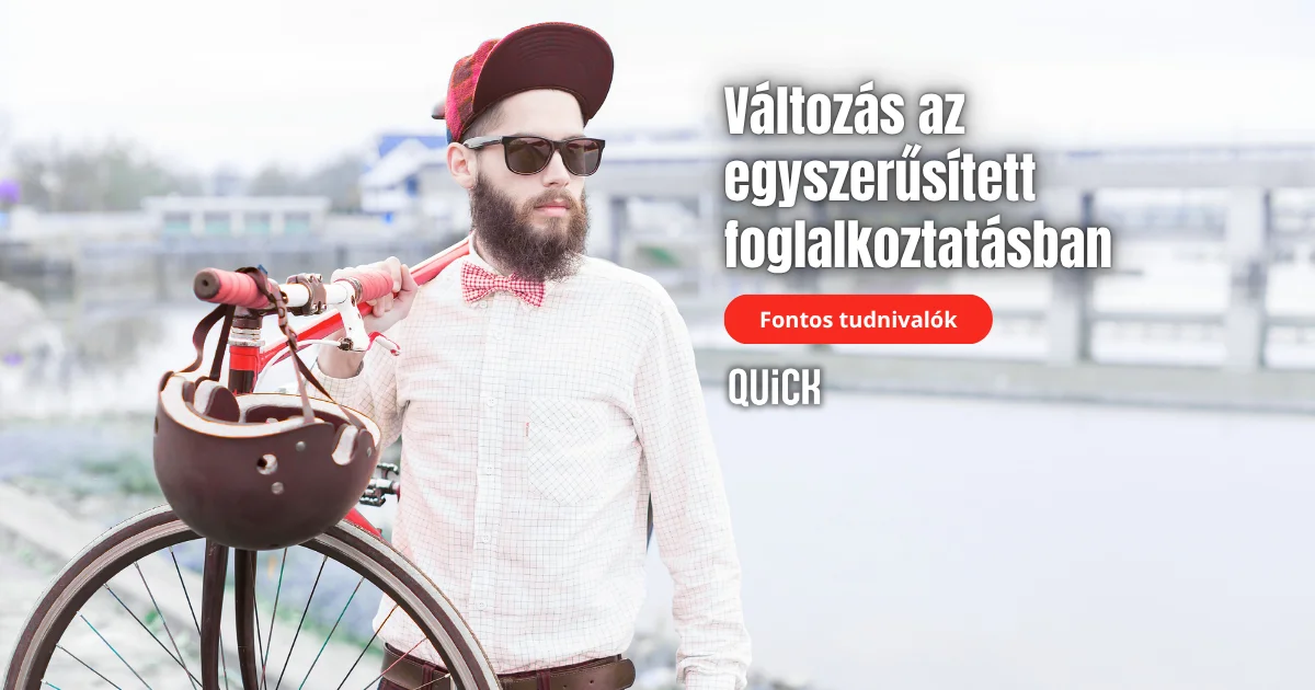 férfi biciklivel egyszerűsített foglalkoztatás QUiCK