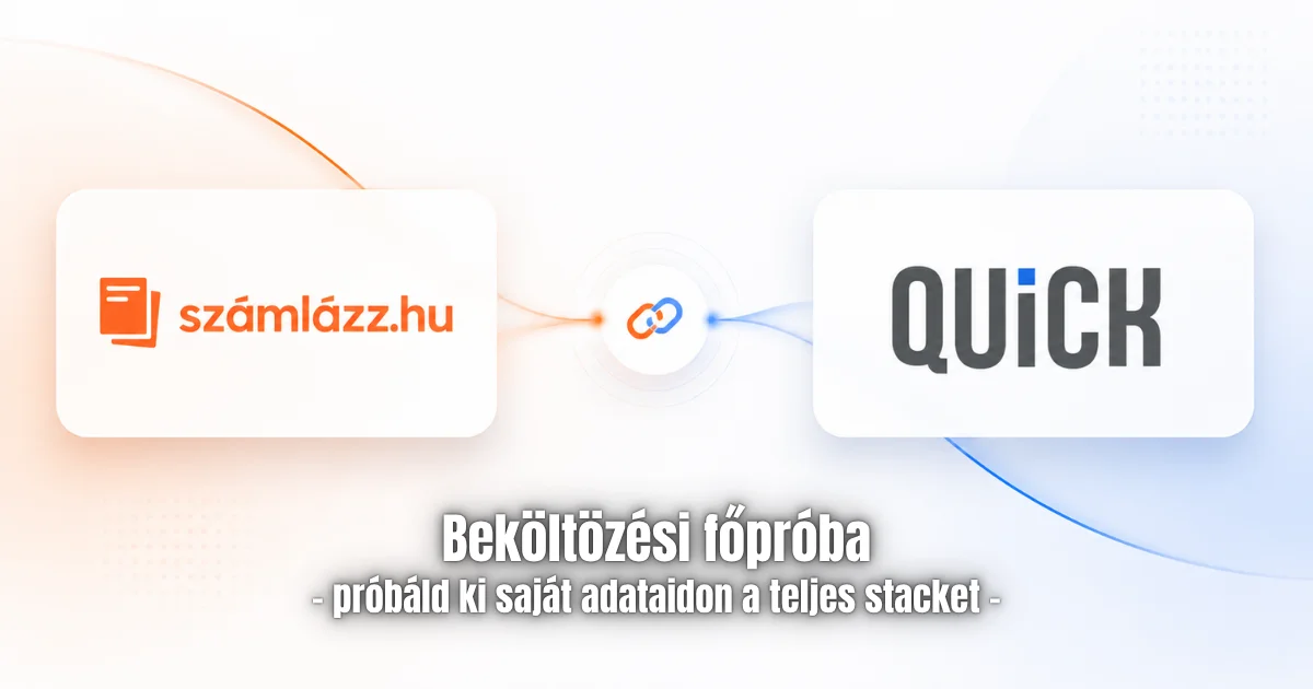QUiCK Guide: hogyan próbáld ki a teljes QUiCK + Számlázz.hu stacket kevés pénzből?
