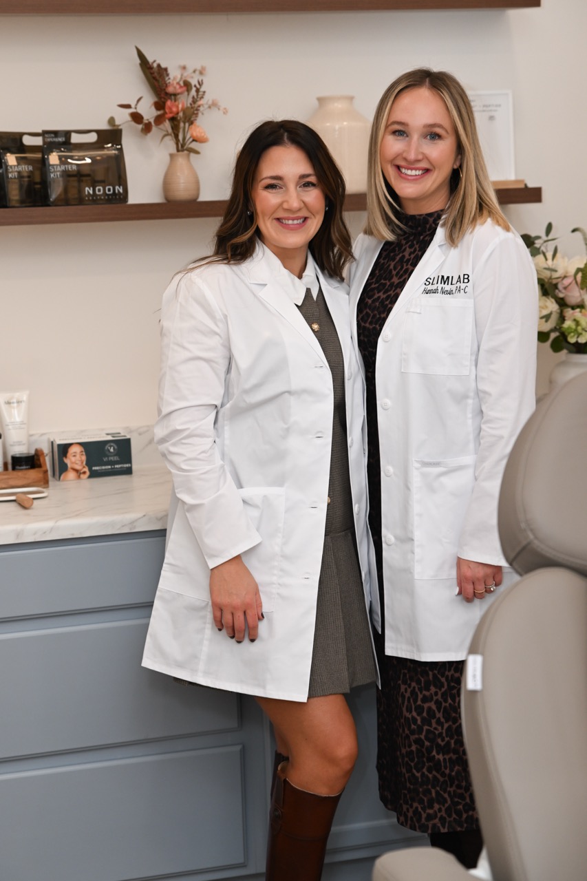 Hannah Nevin, PA-C (right) with a SlimLab colleague at the Roswell clinic