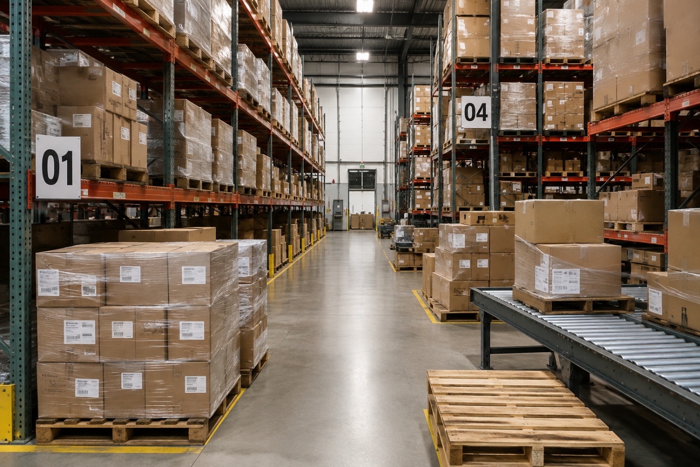Consumer products organized and prepared for online retail