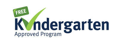 Free Kindergarten Approved Program accreditation badge.
