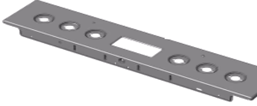 Oven front panel