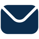 Blue envelope icon symbolizing email or mail.