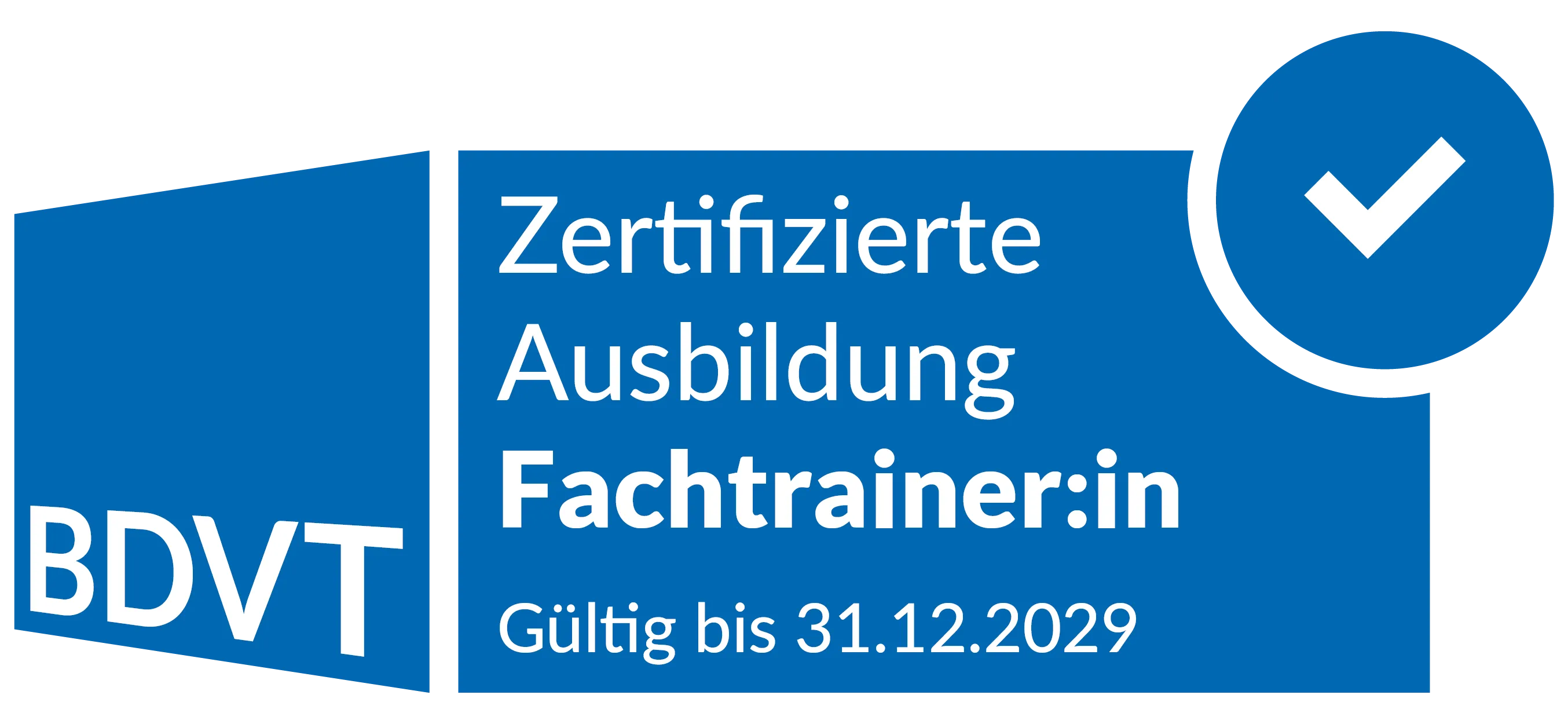 BDVT – zertifizierte Ausbildung Fachtrainer:in, gültig bis 31.12.2029