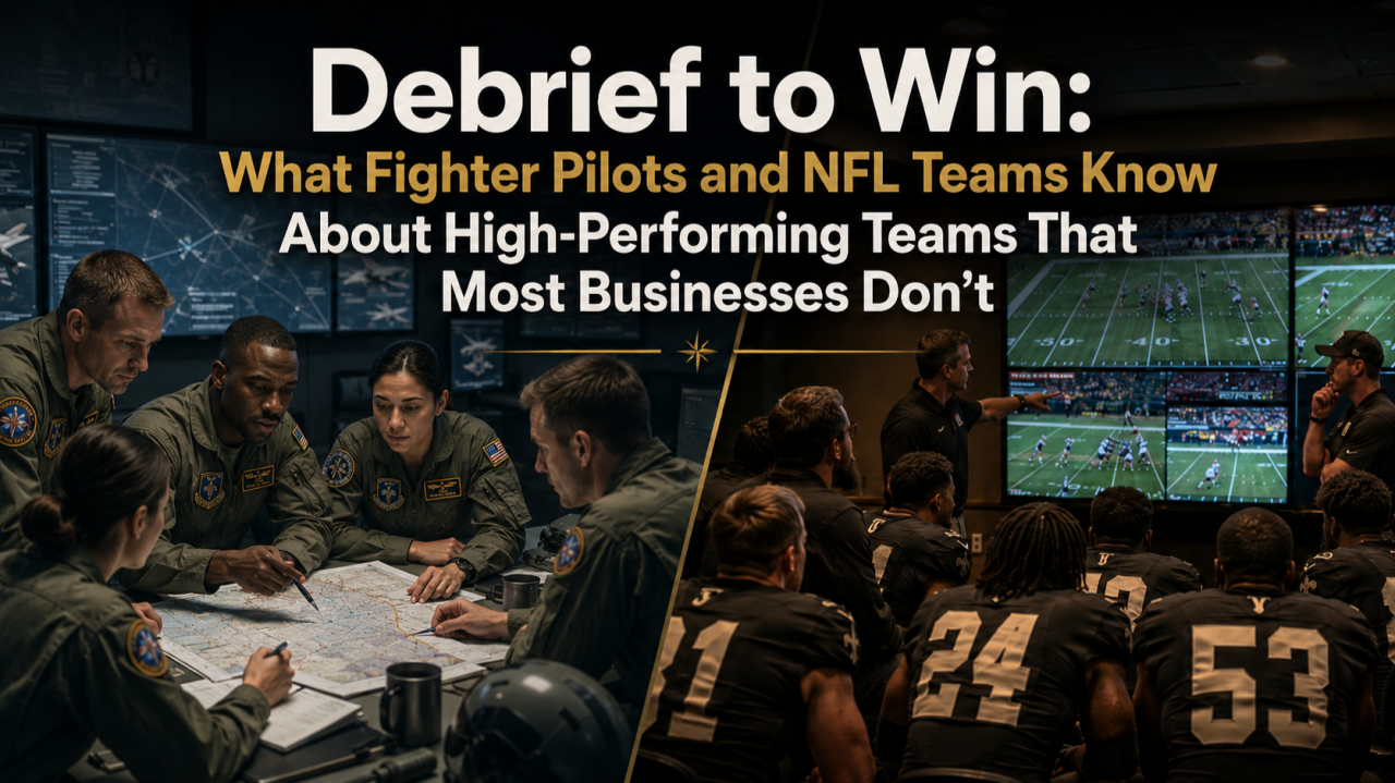 Fighter pilot and team debrief concept for high-performing teams
