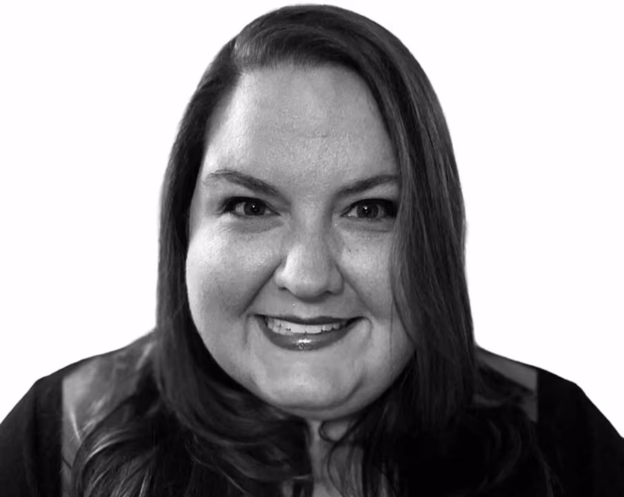 Black and white portrait of Brittani James, Operations Assistant at VMax Group