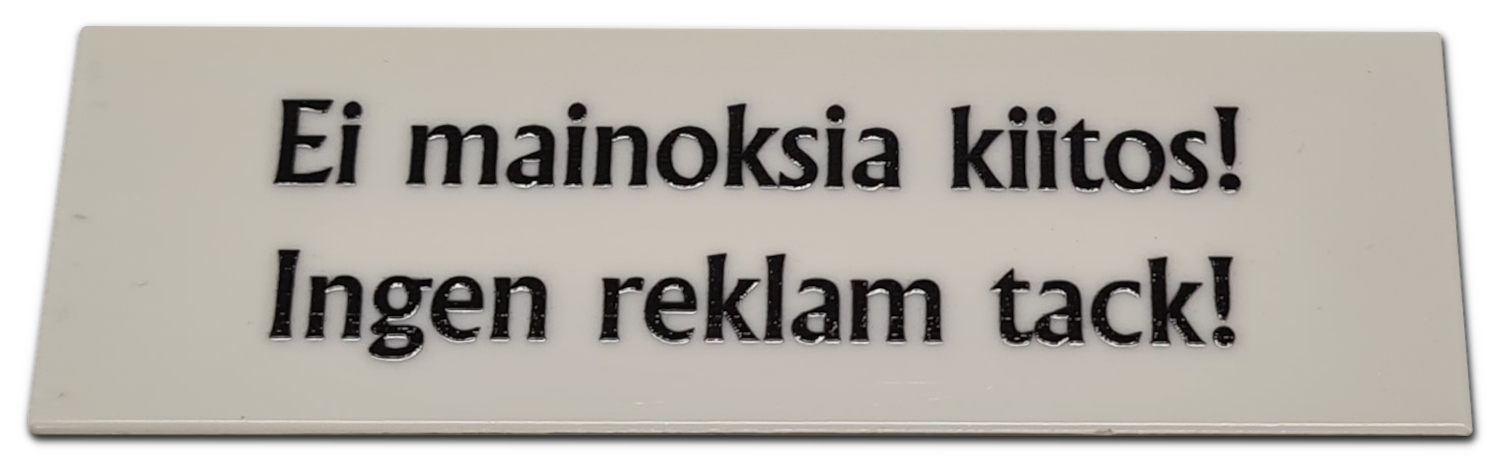 Ei mainoksia -kyltti