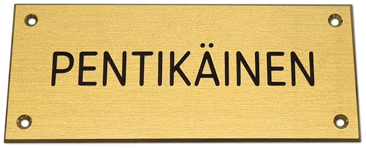 Kaiverrettu nimikyltti