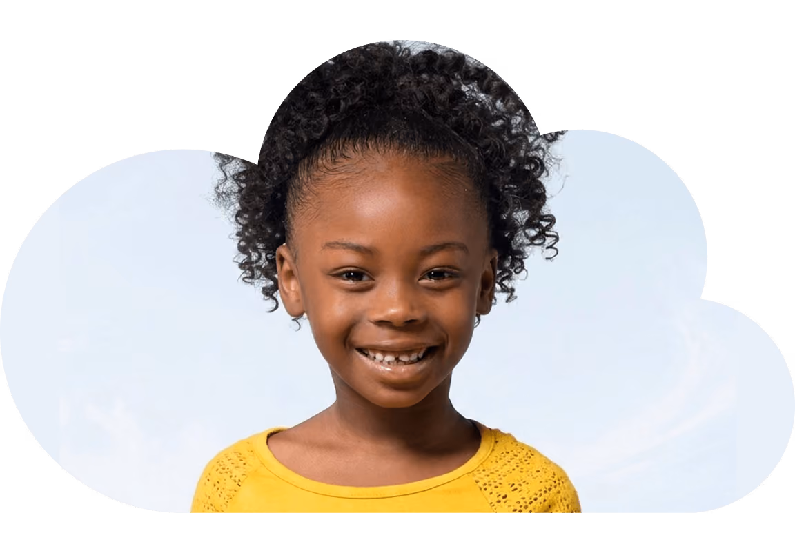 smal girl smiling