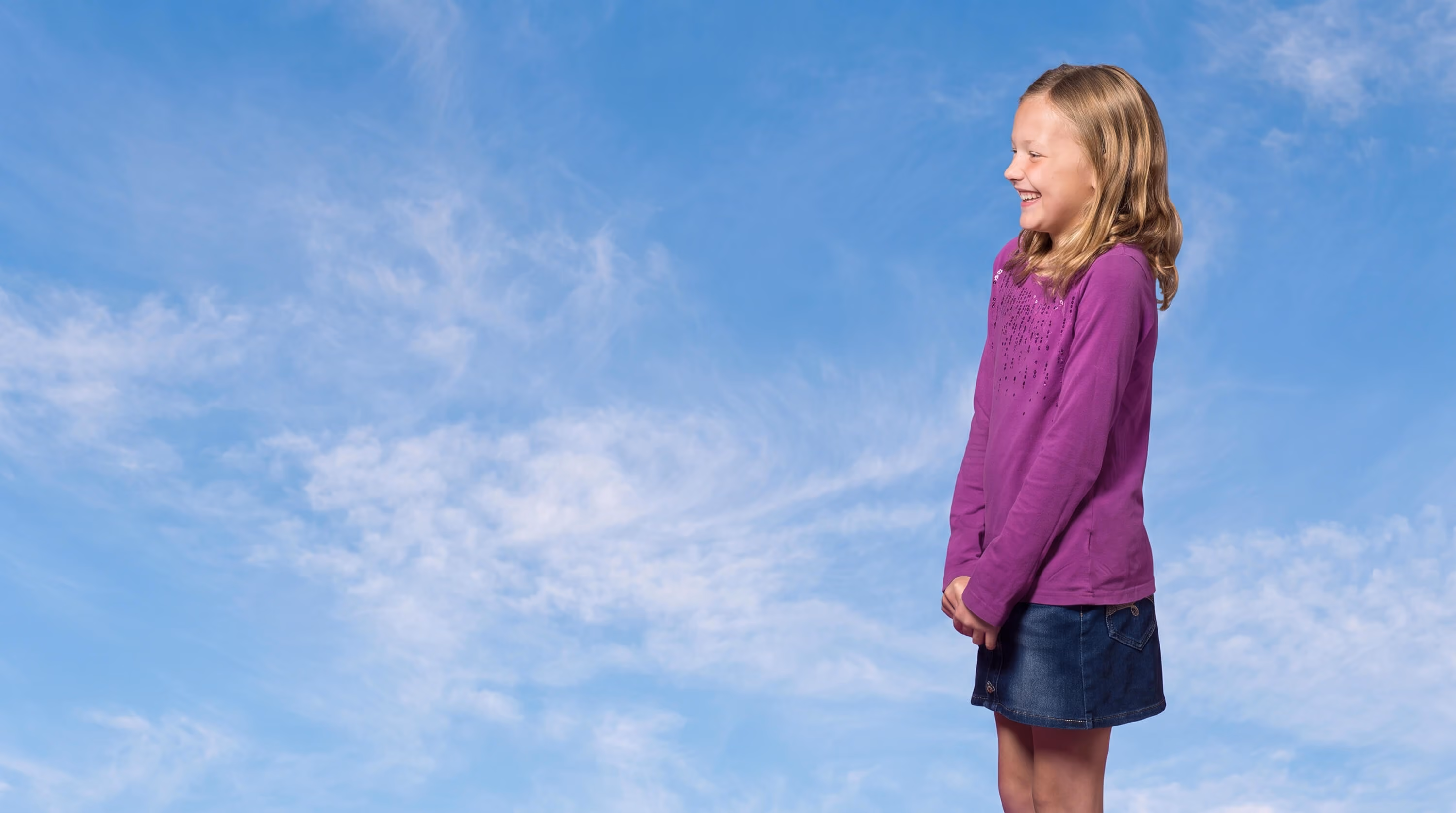 girl happy and smiling