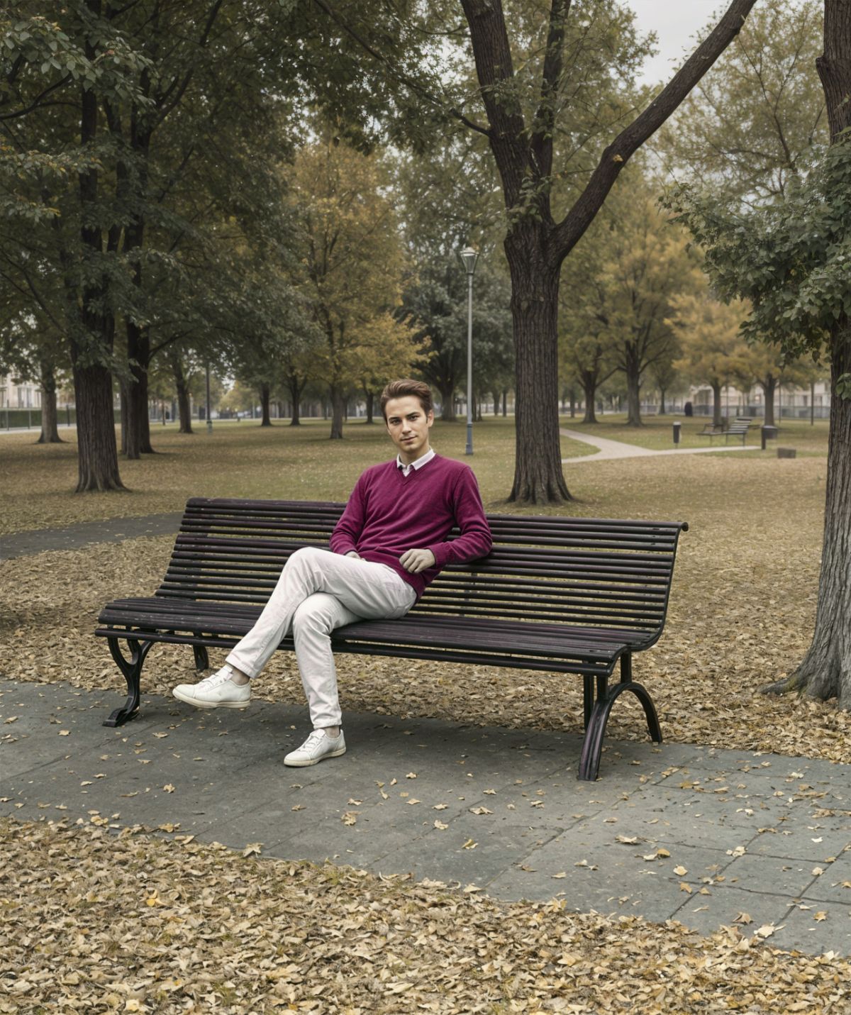 Odpočinek na lavičce v parku