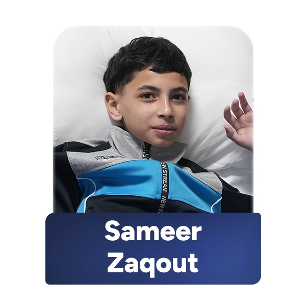 Child evacuated from Gaza through the FAJR MedEvac program