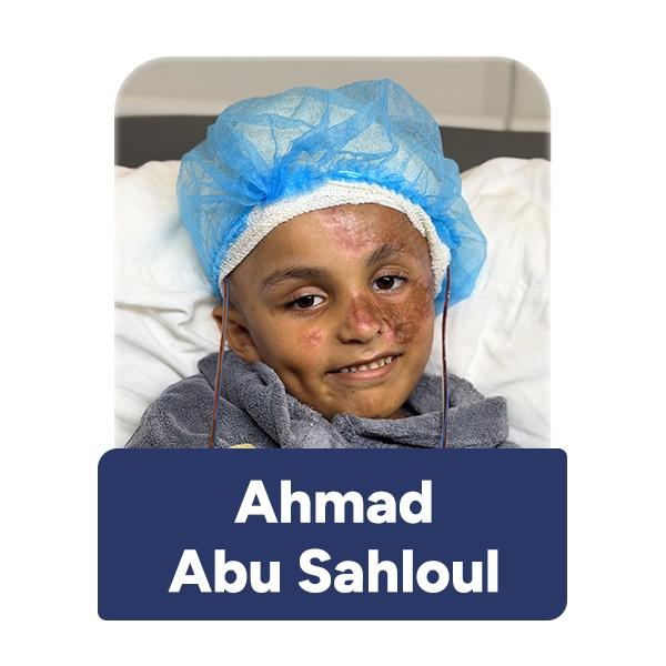 Child evacuated from Gaza through the FAJR MedEvac program