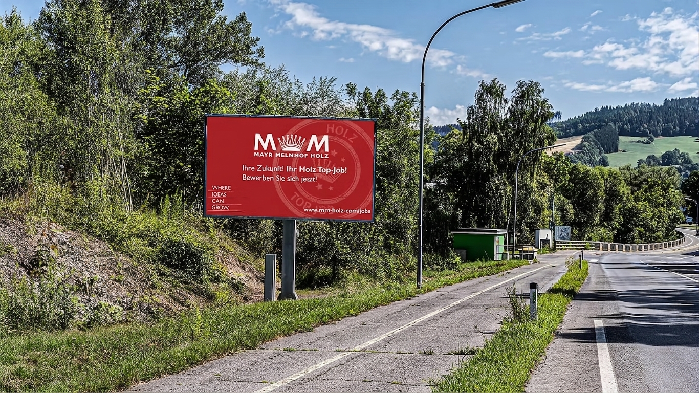 LED Videowall an der Straße