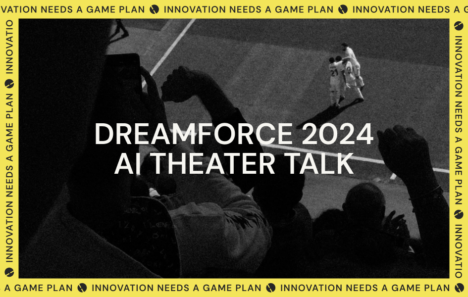 Mike Bogan and Chris Bruzzi from Hubbl Technologies join Taylor Lint from Swantide on the AI Theater stage at Dreamforce 2024.