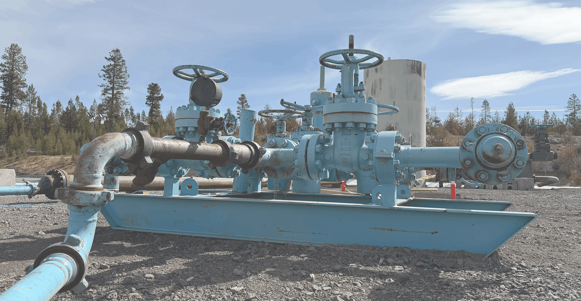 Athena wellhead equipment at the geothermal site