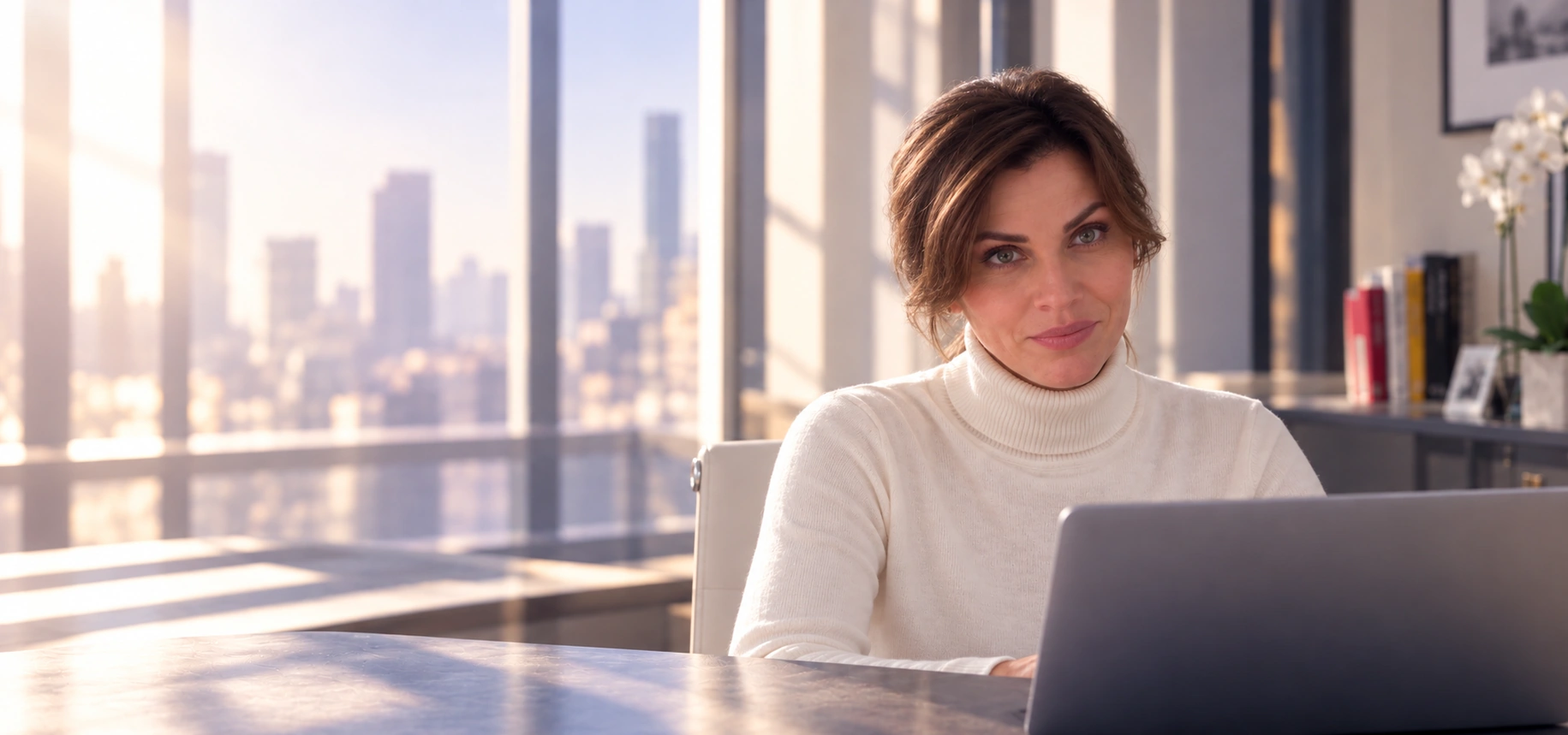 Anna Kulik in a morning WIZIUM workspace