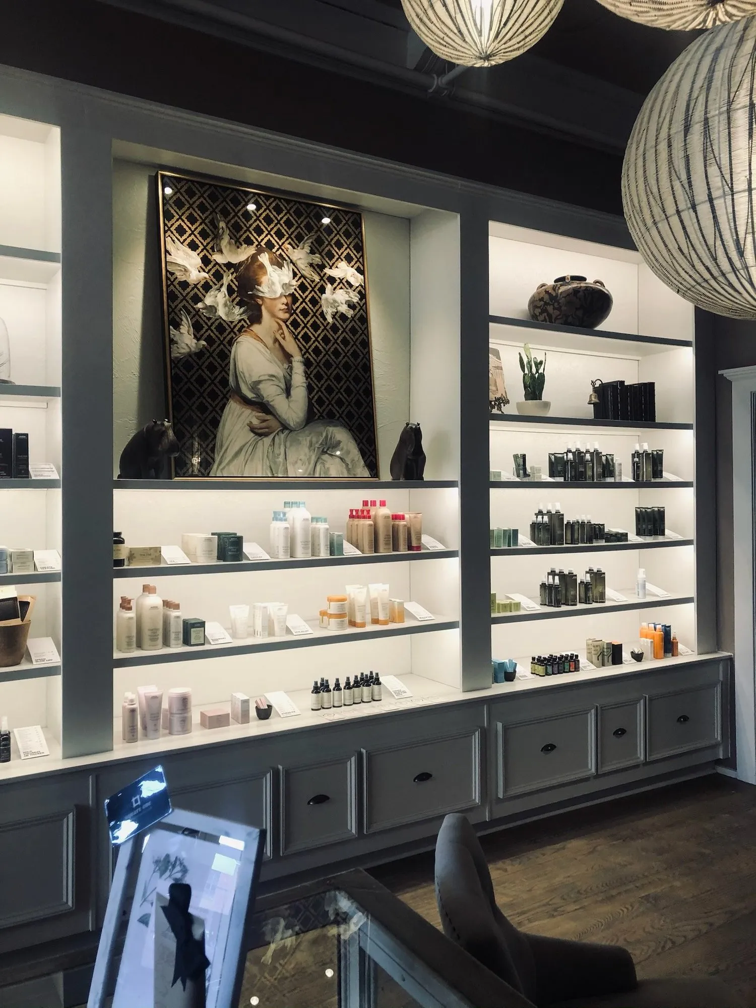 LED Display lighting in a retail space.