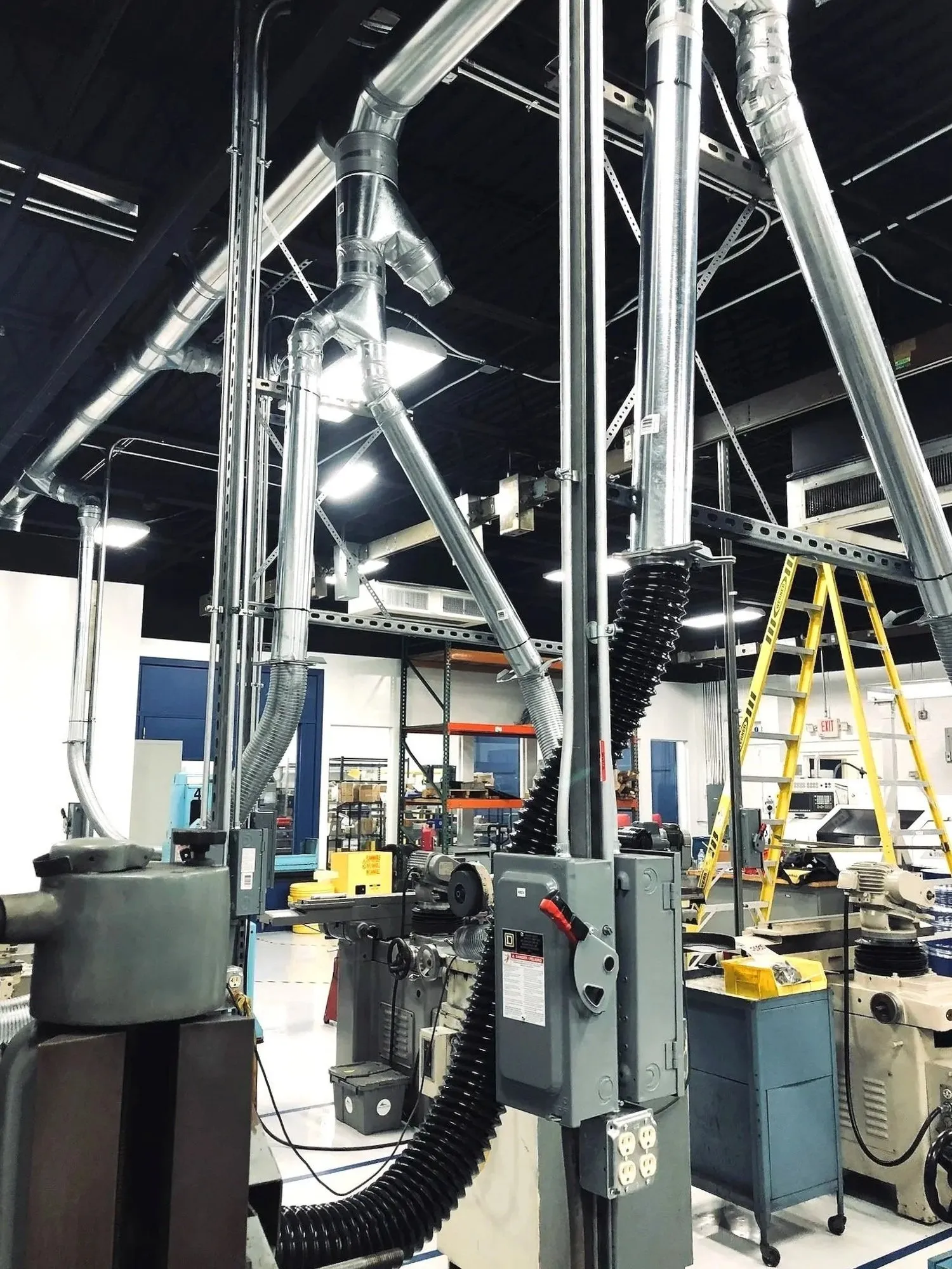 Industrial machinery and equipment in a factory or workshop.