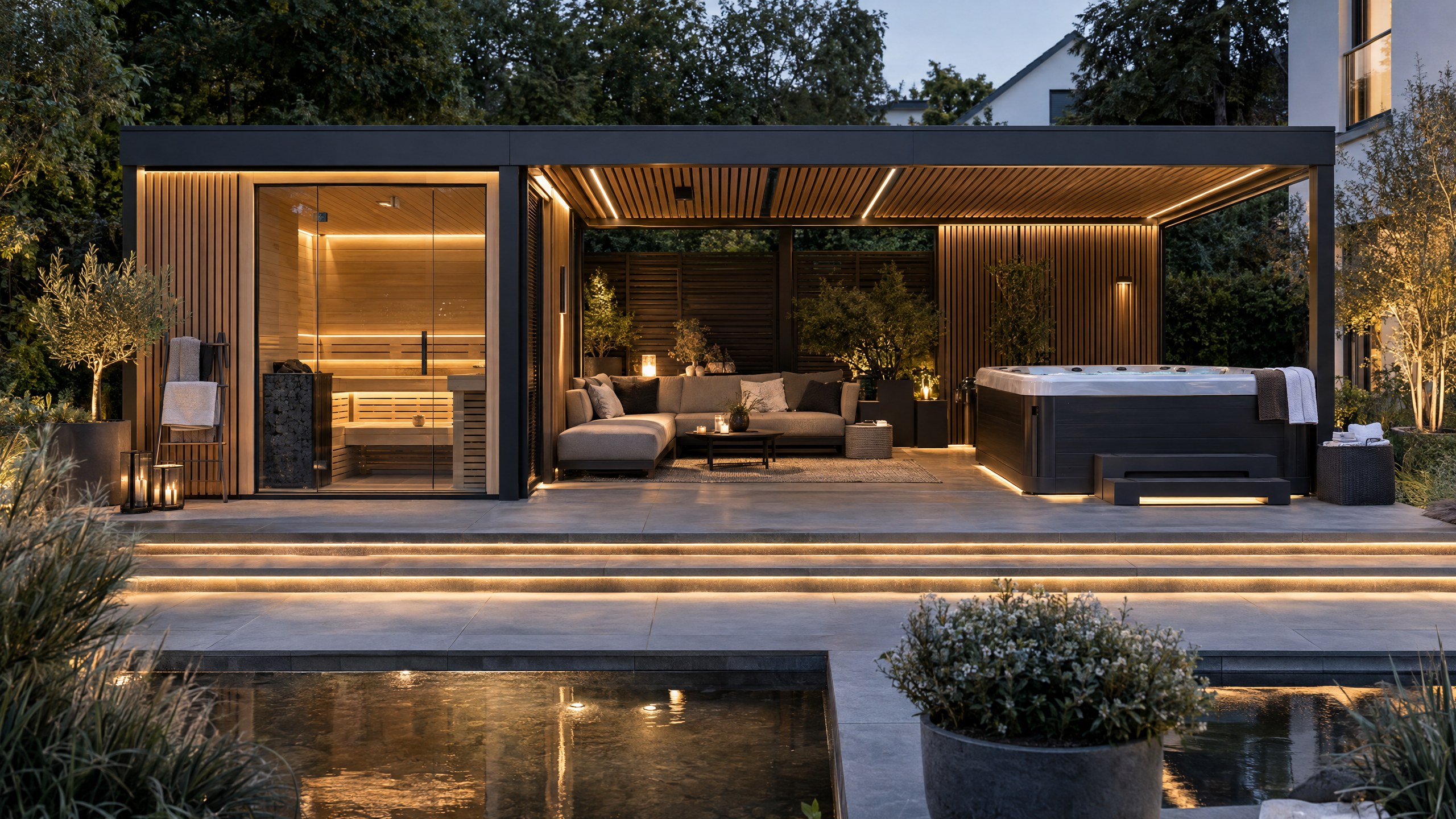 Projekte Wellness im Garten von Boldterrassendach