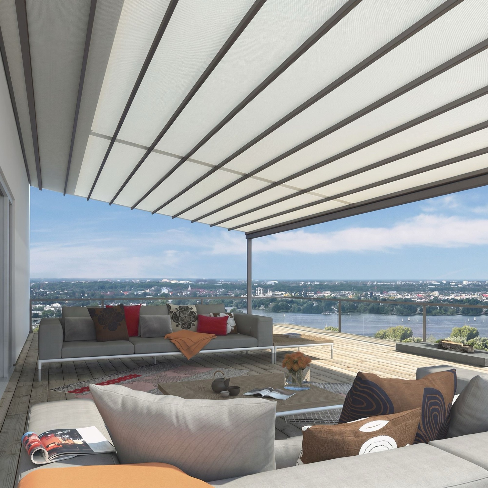 Pergola-Markisen Boldterrassendach