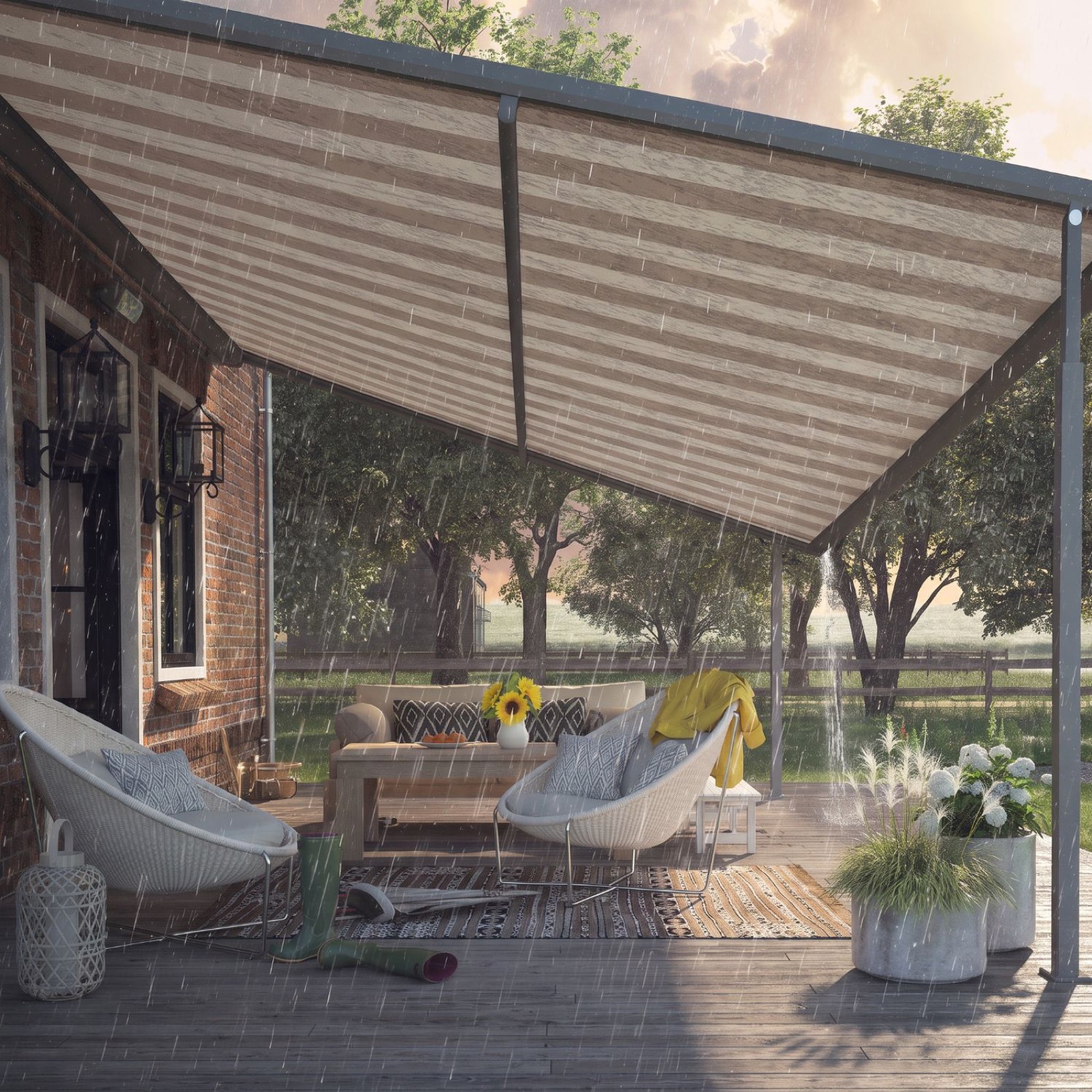 Pergola-Markisen Boldterrassendach