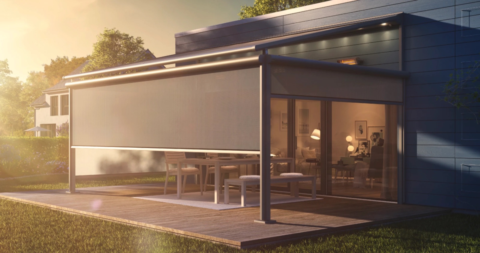 Pergola-Markisen Boldterrassendach